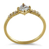 varitsa-jewellers - Solid 14K Yellow Gold Simple Princess Cut Ring - 01WS50